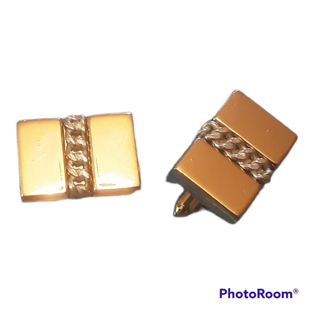 Gold Tone Swank Cufflinks Vintage